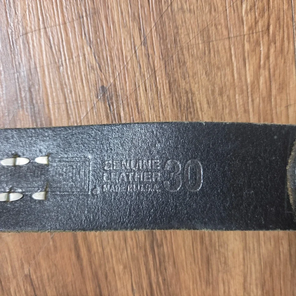 Harley Davidson Studded Leather Belt 30 Shield Logo Buckle USA Moto Bikercore